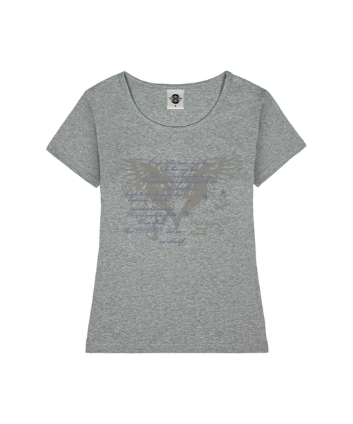PRIMATE(プライメイト)の「BRESS レディース Uネックスリムフィット半袖Tシャツ 5 COLORS(Tシャツ/カットソー・レディース・ブラック/ホワイト/ネイビー/ミックスグレー/ピンク・MEDIUM/SMALL)」の3枚目の写真
