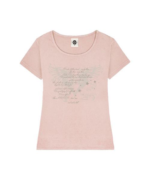 PRIMATE(プライメイト)の「BRESS レディース Uネックスリムフィット半袖Tシャツ 5 COLORS(Tシャツ/カットソー・レディース・ブラック/ホワイト/ネイビー/ミックスグレー/ピンク・MEDIUM/SMALL)」の5枚目の写真