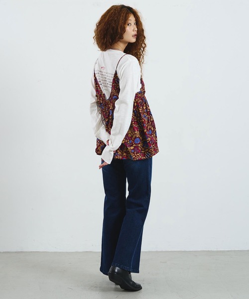 ROSE BUD(ローズバッド)の「mag.by c/ETHNIC PRINT CAMISOLE TOP(キャミソール・レディース・ブラック/バーガンディー・ONE SIZE)」の8枚目の写真