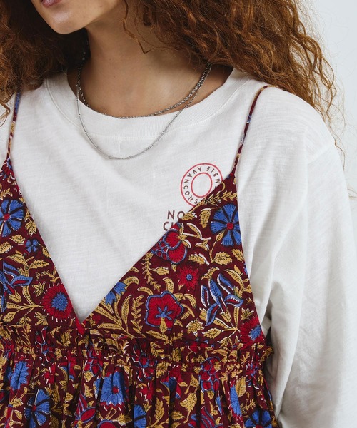 ROSE BUD(ローズバッド)の「mag.by c/ETHNIC PRINT CAMISOLE TOP(キャミソール・レディース・ブラック/バーガンディー・ONE SIZE)」の10枚目の写真