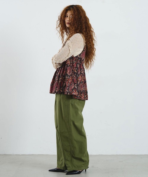 ROSE BUD(ローズバッド)の「mag.by c/ETHNIC PRINT CAMISOLE TOP(キャミソール・レディース・ブラック/バーガンディー・ONE SIZE)」の17枚目の写真