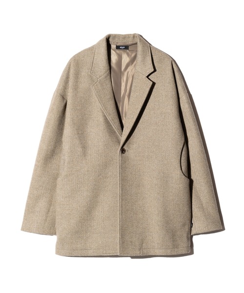 glamb（グラム）の「Single Button Oversize Coat / シングルボタンオーバーサイズコート（チェスターコート・メンズ・ブラック/ベージュ・S/M/L）」の3枚目の写真
