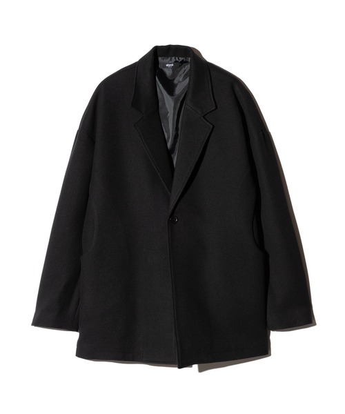 glamb（グラム）の「Single Button Oversize Coat / シングルボタンオーバーサイズコート（チェスターコート・メンズ・ブラック/ベージュ・S/M/L）」の6枚目の写真