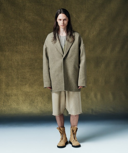 glamb（グラム）の「Single Button Oversize Coat / シングルボタンオーバーサイズコート（チェスターコート・メンズ・ブラック/ベージュ・S/M/L）」の19枚目の写真