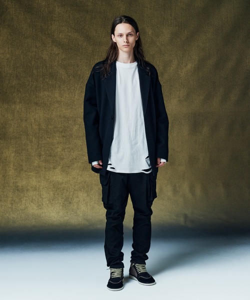 glamb（グラム）の「Single Button Oversize Coat / シングルボタンオーバーサイズコート（チェスターコート・メンズ・ブラック/ベージュ・S/M/L）」の15枚目の写真