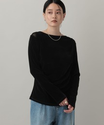 ドレープベロアプルオーバー_長袖