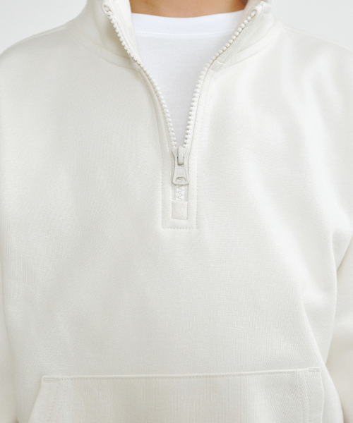 MUSINSA STANDARD KIDS（ムシンサスタンダードキッズ）の「特大のハーフジップアップスウェットシャツ[クリーム]（スウェット・レディース・その他・130/140/160/150/120）」の5枚目の写真