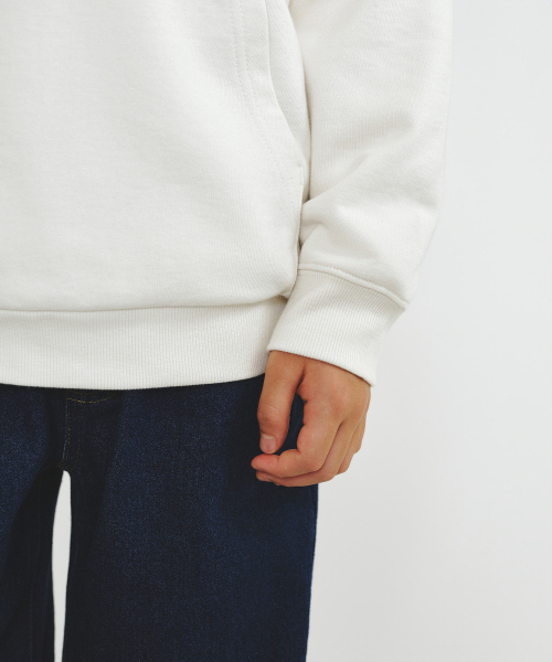 MUSINSA STANDARD KIDS（ムシンサスタンダードキッズ）の「特大のハーフジップアップスウェットシャツ[クリーム]（スウェット・レディース・その他・130/140/160/150/120）」の7枚目の写真