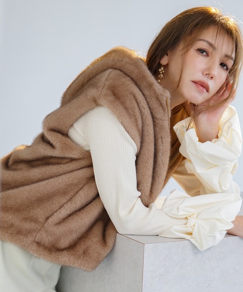 新品未使用 ローズティアラ46 フード付きジレ 2WAY UVカット 防シワ Rose Tiara｜ローズティアラのベスト通販 - ZOZOTOWN