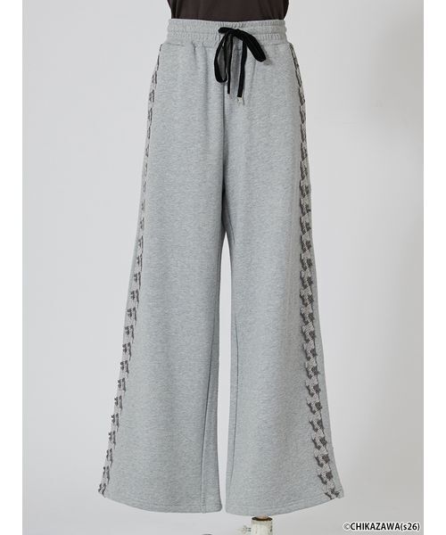 SNIDEL（スナイデル）の「【SNIDEL×近沢レース店】コラボスウェットロングパンツ（その他パンツ・レディース・グレー/ネイビー/ピンク・0/1）」の6枚目の写真