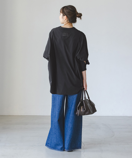 COGTHEBIGSMOKE(コグザビッグスモーク)の「COG THE BIGSMOKE/コグザビッグスモーク OLGA BAND COLLAR SHIRT(シャツ/ブラウス・レディース・ブラウン/ブラック・FREE)」の7枚目の写真