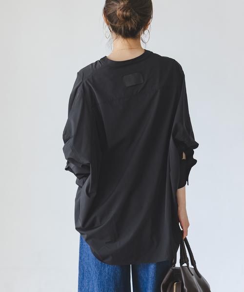 COGTHEBIGSMOKE(コグザビッグスモーク)の「COG THE BIGSMOKE/コグザビッグスモーク OLGA BAND COLLAR SHIRT(シャツ/ブラウス・レディース・ブラウン/ブラック・FREE)」の10枚目の写真