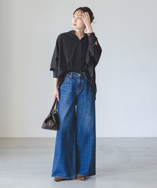 COGTHEBIGSMOKE(コグザビッグスモーク)の「COG THE BIGSMOKE/コグザビッグスモーク OLGA BAND COLLAR SHIRT(シャツ/ブラウス・レディース・ブラウン/ブラック・FREE)」の11枚目の写真