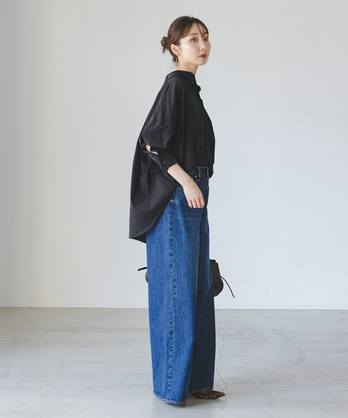 COGTHEBIGSMOKE(コグザビッグスモーク)の「COG THE BIGSMOKE/コグザビッグスモーク OLGA BAND COLLAR SHIRT(シャツ/ブラウス・レディース・ブラウン/ブラック・FREE)」の12枚目の写真