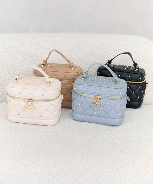 ROYAL PARTY(ロイヤルパーティー)の「パールビジューヴァニティーBAG(ショルダーバッグ・レディース・ブラック/オフホワイト/ブルー/キャメル・FREE)」の14枚目の写真