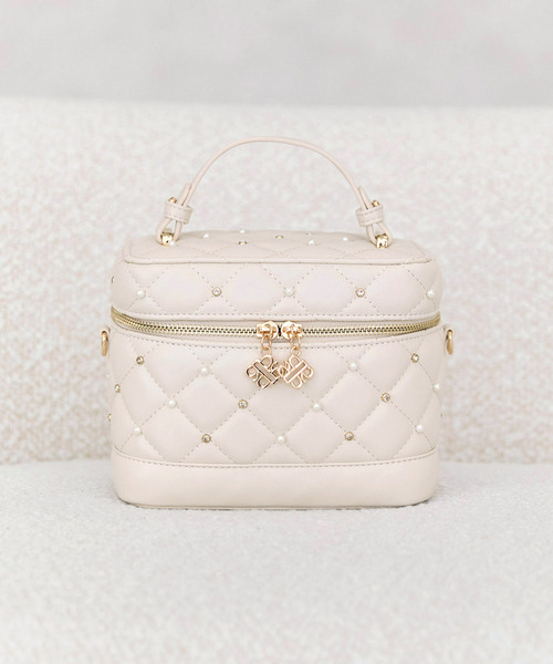 ROYAL PARTY(ロイヤルパーティー)の「パールビジューヴァニティーBAG(ショルダーバッグ・レディース・ブラック/オフホワイト/ブルー/キャメル・FREE)」の12枚目の写真