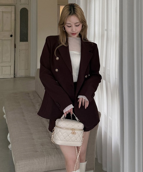 ROYAL PARTY(ロイヤルパーティー)の「パールビジューヴァニティーBAG(ショルダーバッグ・レディース・ブラック/オフホワイト/ブルー/キャメル・FREE)」の15枚目の写真