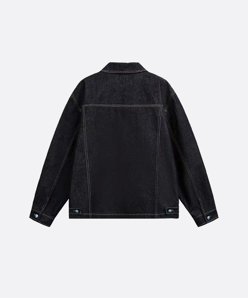 U:UME(ユーム)の「Turquoise Blue Button Washed Denim Jacket(デニムジャケット・メンズ・ブルー・XX-LARGE/X-LARGE/LARGE/MEDIUM)」の2枚目の写真