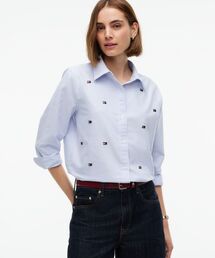 TOMMY HILFIGER | オックスフォードエンブレムロングスリーブシャツ(シャツ/ブラウス)