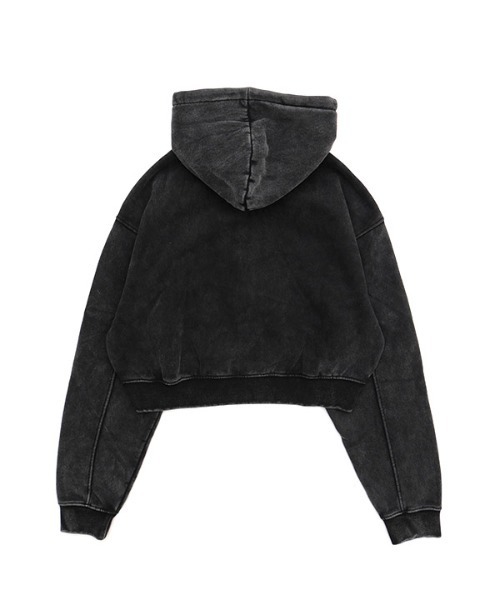 NEW YORK BURST(ニューヨークバースト)の「OG PIGMENT CROPPED ZIP HOODIE(パーカー・レディース・アイボリー/ブラック・FREE)」の11枚目の写真
