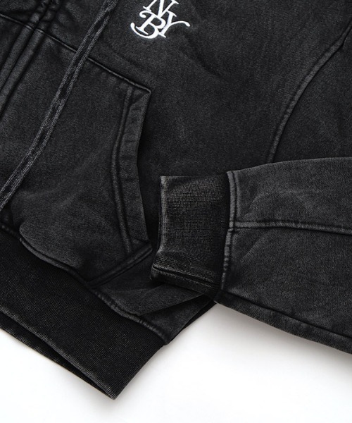 NEW YORK BURST(ニューヨークバースト)の「OG PIGMENT CROPPED ZIP HOODIE(パーカー・レディース・アイボリー/ブラック・FREE)」の14枚目の写真