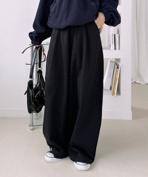Ada.(エイダ)の「コットン ツイル タック ワイド パンツ(その他パンツ・レディース・ブラウン/チャコールグレー/ブラック・FREE)」の8枚目の写真
