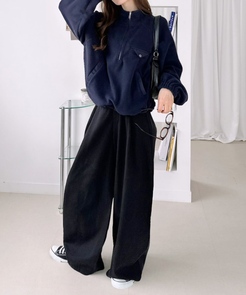 Ada.(エイダ)の「コットン ツイル タック ワイド パンツ(その他パンツ・レディース・ブラウン/チャコールグレー/ブラック・FREE)」の9枚目の写真