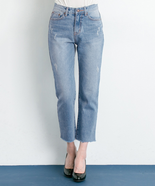 LUC DNM （ラックデニム）の「LUCDNM　STRAIGHT BOYS（デニムパンツ・レディース・ブルー・LARGE/SMALL/MEDIUM）」の3枚目の写真