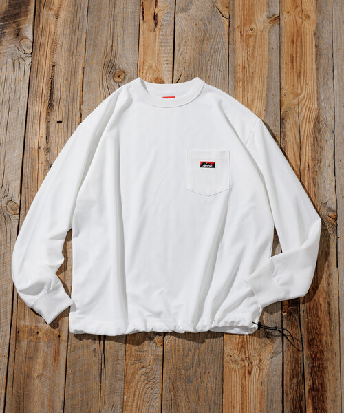 NANGA(ナンガ)の「NANGA/ナンガ 別注 neo-PRO スピンドル ポケット ロングスリーブTシャツ/日本製/遮熱/UVカット/吸水速乾(Tシャツ/カットソー・メンズ・ブラック/チャコールグレー/ブラウン/ホワイト・X-LARGE/SMALL/MEDIUM/LARGE)」の2枚目の写真