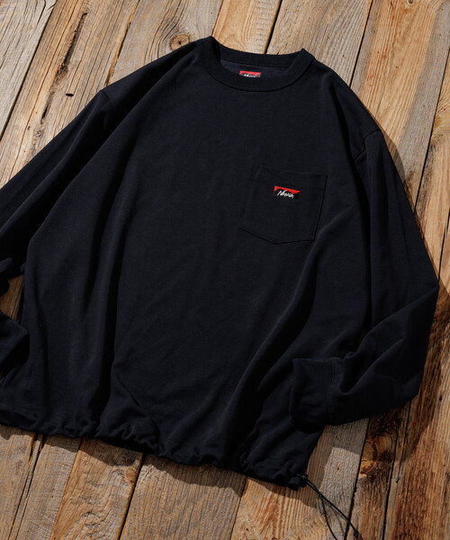 NANGA(ナンガ)の「NANGA/ナンガ 別注 neo-PRO スピンドル ポケット ロングスリーブTシャツ/日本製/遮熱/UVカット/吸水速乾(Tシャツ/カットソー・メンズ・ブラック/チャコールグレー/ブラウン/ホワイト・X-LARGE/SMALL/MEDIUM/LARGE)」の3枚目の写真