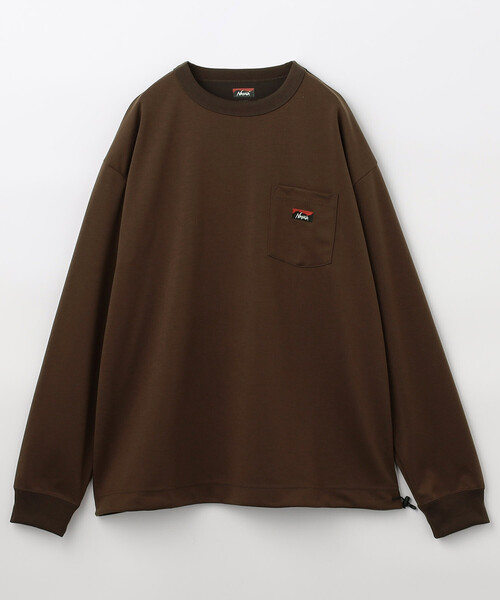 NANGA(ナンガ)の「NANGA/ナンガ 別注 neo-PRO スピンドル ポケット ロングスリーブTシャツ/日本製/遮熱/UVカット/吸水速乾(Tシャツ/カットソー・メンズ・ブラック/チャコールグレー/ブラウン/ホワイト・X-LARGE/SMALL/MEDIUM/LARGE)」の5枚目の写真