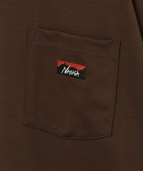 NANGA(ナンガ)の「NANGA/ナンガ 別注 neo-PRO スピンドル ポケット ロングスリーブTシャツ/日本製/遮熱/UVカット/吸水速乾(Tシャツ/カットソー・メンズ・ブラック/チャコールグレー/ブラウン/ホワイト・X-LARGE/SMALL/MEDIUM/LARGE)」の8枚目の写真