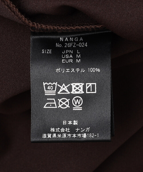 NANGA(ナンガ)の「NANGA/ナンガ 別注 neo-PRO スピンドル ポケット ロングスリーブTシャツ/日本製/遮熱/UVカット/吸水速乾(Tシャツ/カットソー・メンズ・ブラック/チャコールグレー/ブラウン/ホワイト・X-LARGE/SMALL/MEDIUM/LARGE)」の12枚目の写真