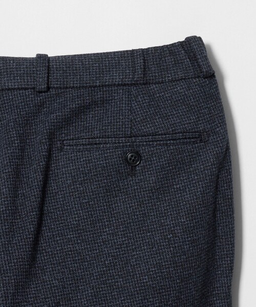 A DAY IN THE LIFE UNITED ARROWS(アデイインザライフユナイテッドアローズ)の「メランジジャージー チェック NP スラックス -セットアップ対応- <A DAY IN THE LIFE>(スラックス・メンズ・ダークグレー/ネイビー/モカ・L/XL/M/S)」の7枚目の写真