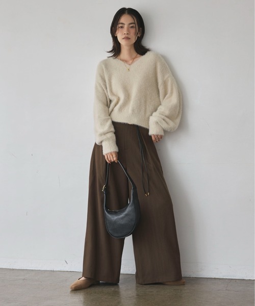 Doux archives(ドゥアルシーヴ)の「【EC先行予約】ラメシャギーニット(ニット/セーター・レディース・ピンク/チャコールグレー/アイボリー・FREE)」の15枚目の写真
