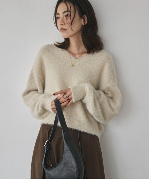Doux archives(ドゥアルシーヴ)の「【EC先行予約】ラメシャギーニット(ニット/セーター・レディース・ピンク/チャコールグレー/アイボリー・FREE)」の17枚目の写真