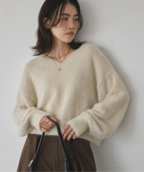 Doux archives(ドゥアルシーヴ)の「【EC先行予約】ラメシャギーニット(ニット/セーター・レディース・ピンク/チャコールグレー/アイボリー・FREE)」の9枚目の写真