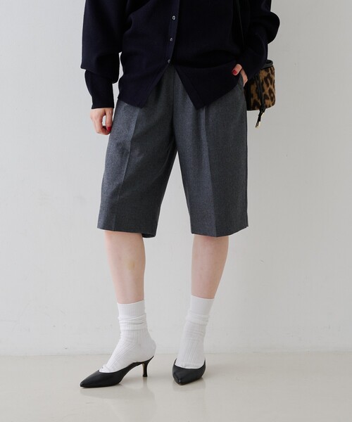 Rouge vif（ルージュヴィフ）の「ウールショートパンツ（その他パンツ・レディース・グレー/ブラック・38/36）」の3枚目の写真