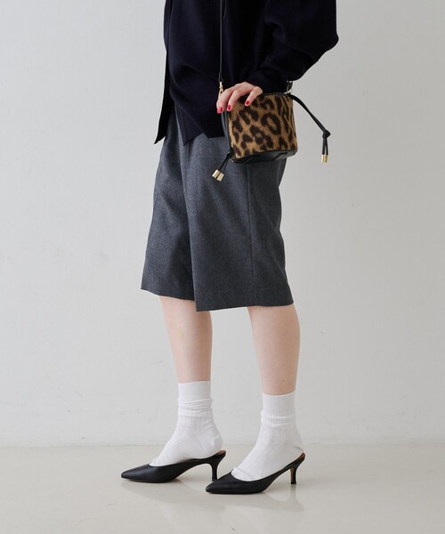 Rouge vif（ルージュヴィフ）の「ウールショートパンツ（その他パンツ・レディース・グレー/ブラック・38/36）」の4枚目の写真