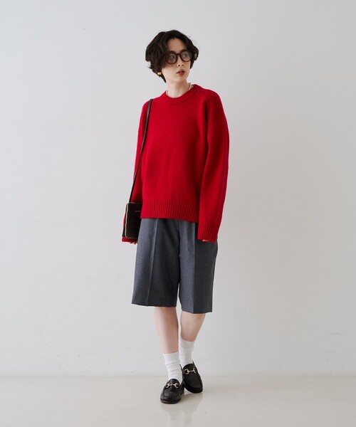 Rouge vif（ルージュヴィフ）の「ウールショートパンツ（その他パンツ・レディース・グレー/ブラック・38/36）」の20枚目の写真