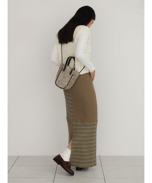 FIKA.(フィーカ)の「Waffle skirt(スカート・レディース・オリーブ/ワインレッド・FREE)」の11枚目の写真