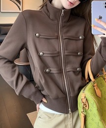スタンドカラーダブルジップジャケット