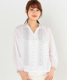 Another Edition | ne Quittez pas刺繍ロングスリーブブラウス/n/Q/p EMBR LSL PO(シャツ/ブラウス)