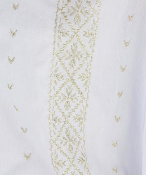 Another Edition（アナザーエディション）の「ne Quittez pas刺繍ロングスリーブブラウス/n/Q/p EMBR LSL PO◆（シャツ/ブラウス・レディース・ホワイト/ライトブルー・フリー）」の11枚目の写真