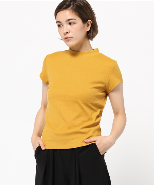 SLY（スライ）の「CUT ジャガードタートルT/SH-S（Tシャツ/カットソー・レディース・イエロー系その他/ブラック/ホワイト・2/1）」の3枚目の写真