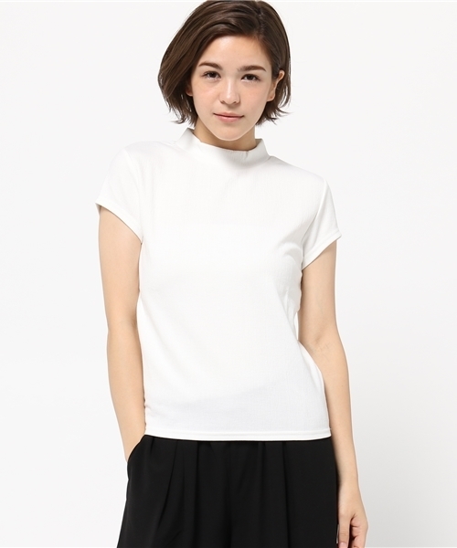 SLY（スライ）の「CUT ジャガードタートルT/SH-S（Tシャツ/カットソー・レディース・イエロー系その他/ブラック/ホワイト・2/1）」の2枚目の写真