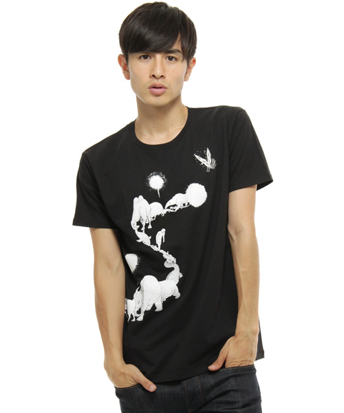 時しらず（トキシラズ）の「HEROISM RINNE TEE（Tシャツ/カットソー・メンズ・ブラック/ダークグレー・MEDIUM/LARGE/SMALL）」の3枚目の写真