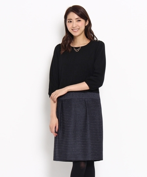 Reflect リフレクト の ファンシーツィード切替えワンピース ワンピース Wear