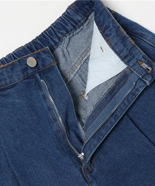 mysty woman（ミスティウーマン）の「10ozデニム裾フリンジワイドパンツ（デニムパンツ・レディース・インディゴブルー/ブルー・FREE）」の10枚目の写真