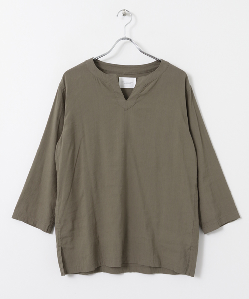 URBAN RESEARCH DOORS MENS（アーバンリサーチ ドアーズ メンズ）の「DOORS ストレッチリネンスキッパーシャツ（シャツ/ブラウス・メンズ・ネイビー/グレイッシュベージュ/オフホワイト・38/40）」の14枚目の写真